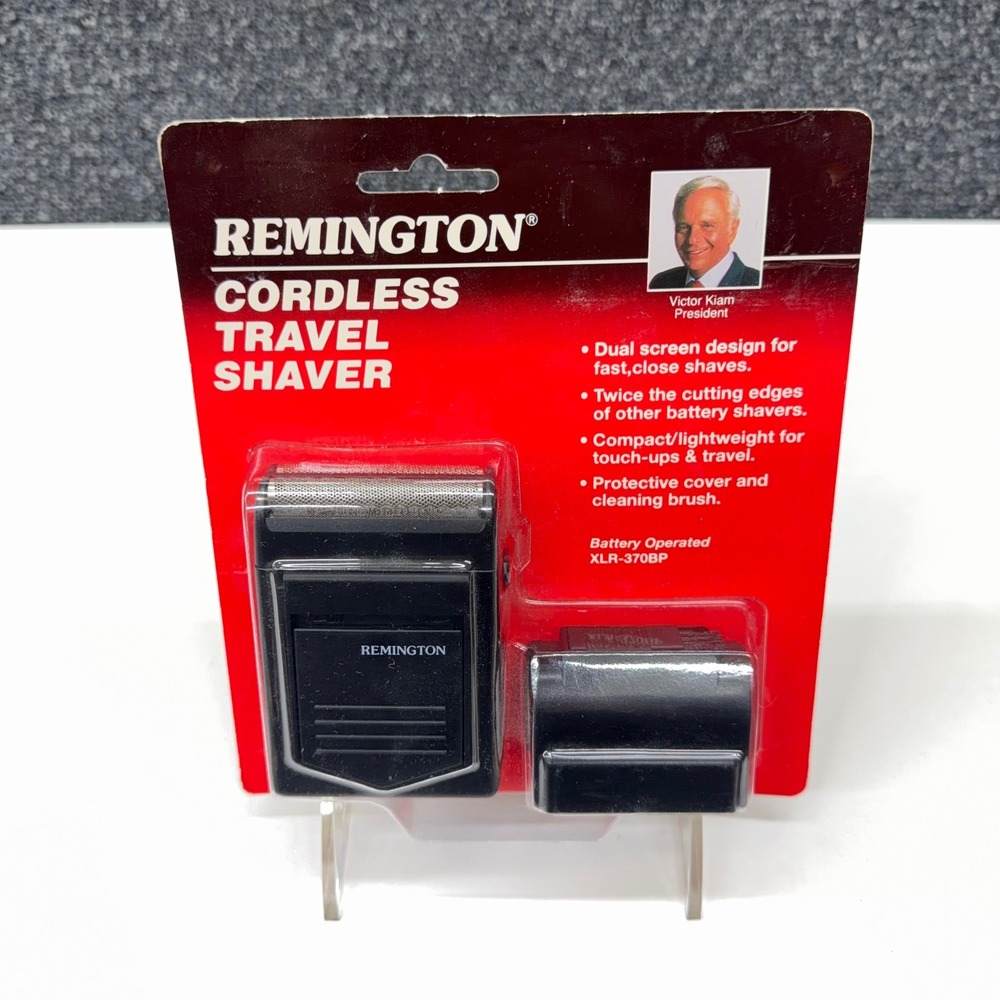 Vintage 1991 Remington Cordless Travel Shaver XLR-370BP Dual Screen‎ New Sealed